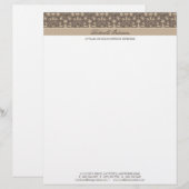 Customisée En-tête de lettre anglais de damassé (Devant / Derrière)