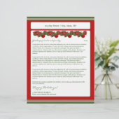 Customisée En-tête de lettre annuel de bulletin d'information (Debout devant)