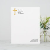Customisée En-tête de lettre Christian Cross (Debout devant)