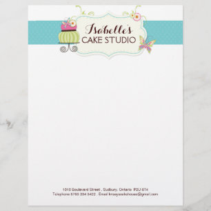 Customisée En-tête de lettre de boulangerie de gâteau