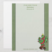 Customisée En-tête de lettre de cactus de Noël (Devant / Derrière)