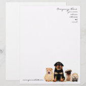 Customisée En-tête de lettre de chiots (Devant / Derrière)