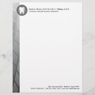 Customisée En-tête de lettre de Dental Company