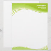 Customisée En-tête de lettre de vagues vertes (Devant / Derrière)