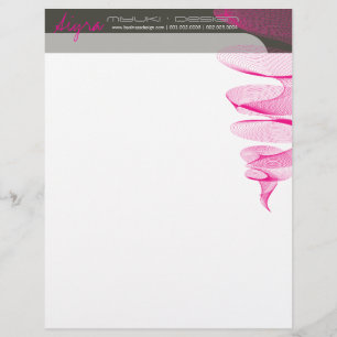 Customisée En-tête de lettre du concepteur rose rose de Twist