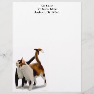 Customisée En-tête de lettre félin d'amis