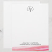 Customisée En-tête de lettre moderne d'aquarelle (Devant / Derrière)