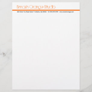 Customisée En-tête de lettre orange classique 3 de diviseur