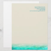 Customisée En-tête de lettre peint moderne de mers (Devant / Derrière)