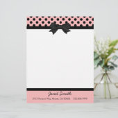 Customisée En-tête de lettre rose et noir à la mode (Debout devant)