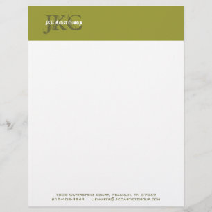 Customisée En-tête de lettre vert de logo d'affaires de
