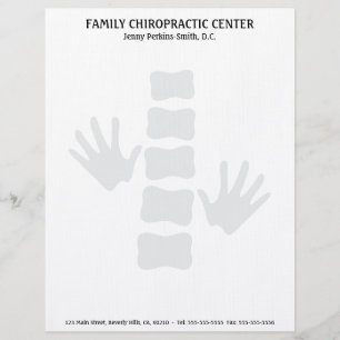 Customisée Mains de chiropractie et en-tête de lettre d'épine