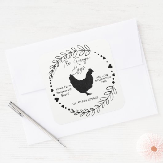 customiser boîte à oeufs Étiquette ferme libre gam (Enveloppe)