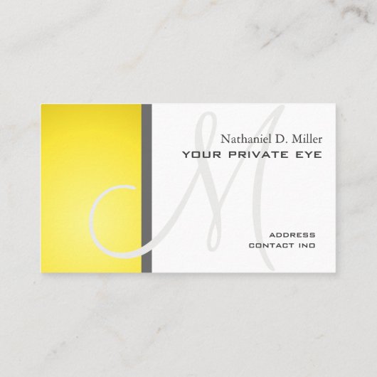 Customiser ce carte de visite de monogramme (Dos)