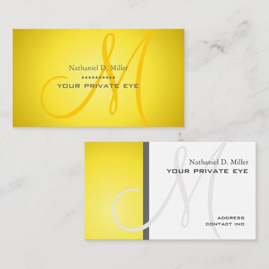 Customiser ce carte de visite de monogramme (Devant / Derrière)