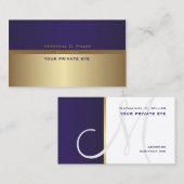 Customiser ce carte de visite de monogramme (Devant / Derrière)