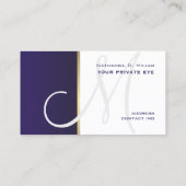 Customiser ce carte de visite de monogramme (Dos)