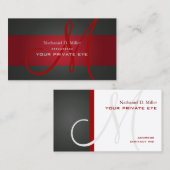 Customiser ce carte de visite de monogramme (Devant / Derrière)