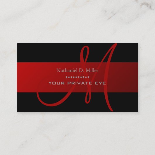 Customiser ce carte de visite de monogramme (Devant)