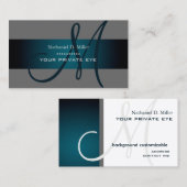 Customiser ce carte de visite de monogramme (Devant / Derrière)