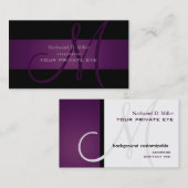 Customiser ce carte de visite de monogramme (Devant / Derrière)