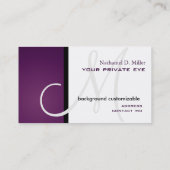 Customiser ce carte de visite de monogramme (Dos)