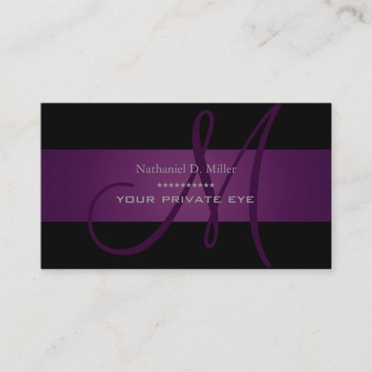 Customiser ce carte de visite de monogramme (Devant)