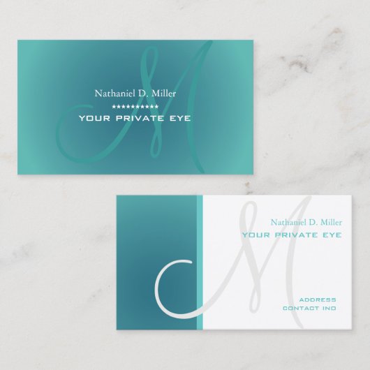 Customiser ce carte de visite de monogramme (Devant / Derrière)