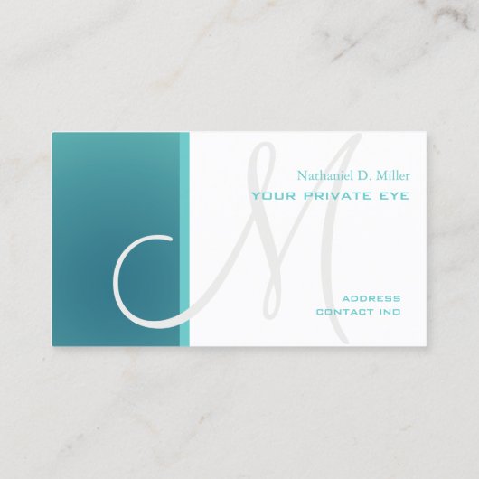 Customiser ce carte de visite de monogramme (Dos)