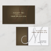 Customiser ce carte de visite de monogramme (Devant / Derrière)