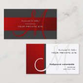 Customiser ce carte de visite de monogramme (Devant / Derrière)
