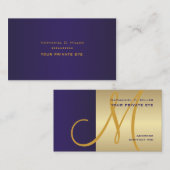 Customiser ce carte de visite de monogramme (Devant / Derrière)