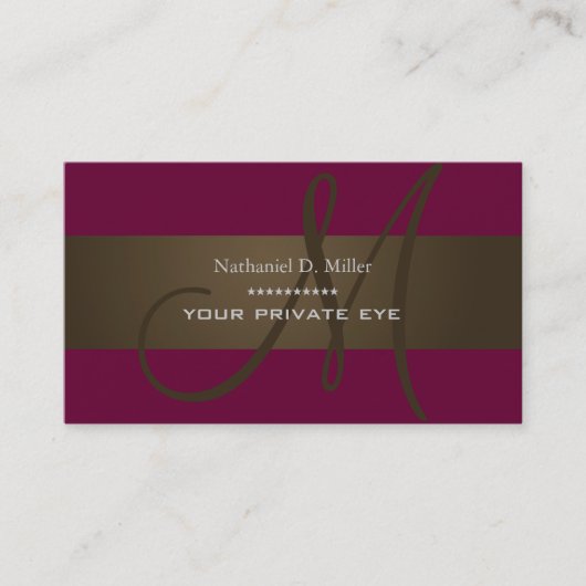 Customiser ce carte de visite monogramme (Devant)