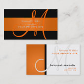 Customiser cette couleur monogramme carte de visit (Devant / Derrière)