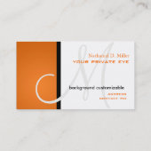 Customiser cette couleur monogramme carte de visit (Dos)