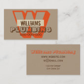 customiser un carte de visite pour plombier (Devant / Derrière)