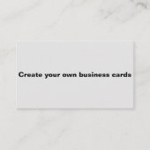 Customiser vos propres cartes de visite (Devant)