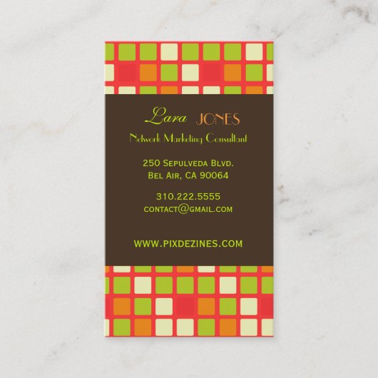 Customiser votre propre Carte de visite (Devant)