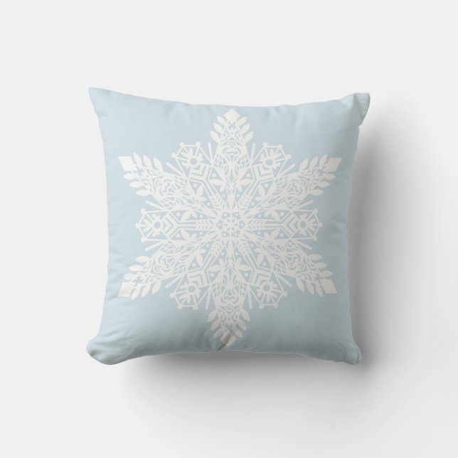 Customisez ce coussin de flocon de neige (Recto)