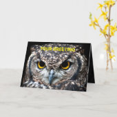 Customisez Cette Carte De Chouette Avec Votre Prop (Fleur jaune)