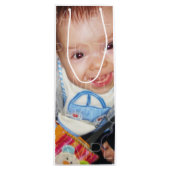 Customisez-le avec vos photos Sac cadeau vin (Devant)