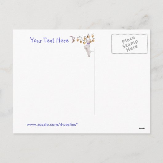 Customisez-le carte postale de Pâques de chiot de (Dos)