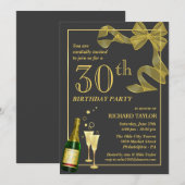 Customisez les 30èmes invitations de fête (Devant / Derrière)