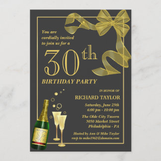 Customisez les 30èmes invitations de fête