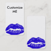Customisez-MOI ! Carte de visite bleu de lèvres (Devant / Derrière)