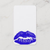 Customisez-MOI ! Carte de visite bleu de lèvres (Dos)