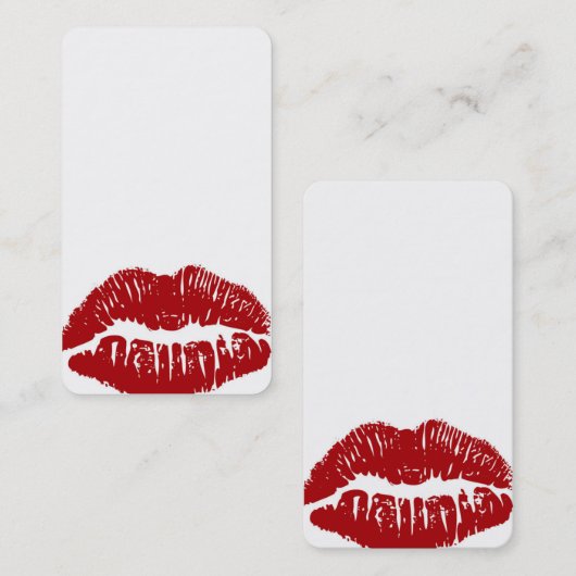 Customisez-MOI ! Carte de visite rouge de lèvres (Devant / Derrière)