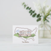Customisez votre Carte de visite de voyage routier (Debout devant)