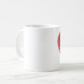 Customisez votre coeur de dentelle Vintage Mug (Devant gauche)