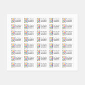 Customisez votre Étiquette Cercles multicolores (Feuille)